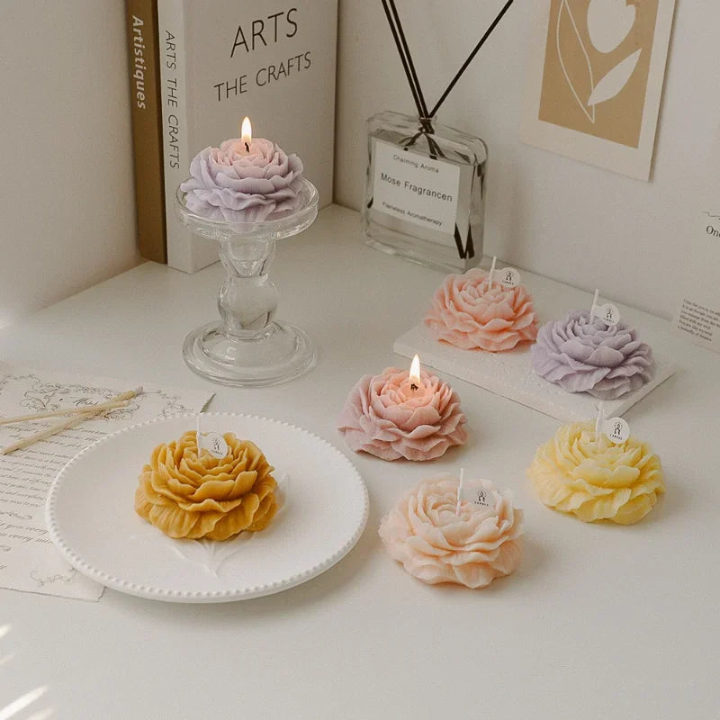 Handmade Peony Scented Soy Wax Candle