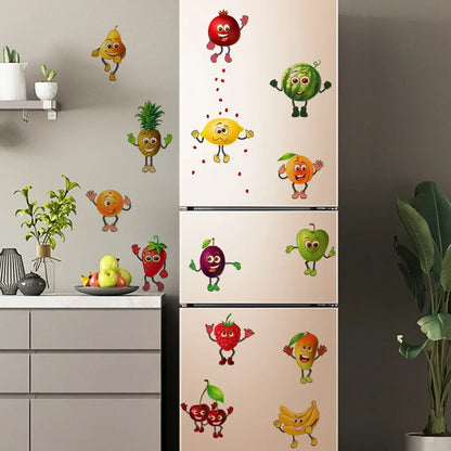 Cartoon Fruit Wall & Refrigerator Stickers