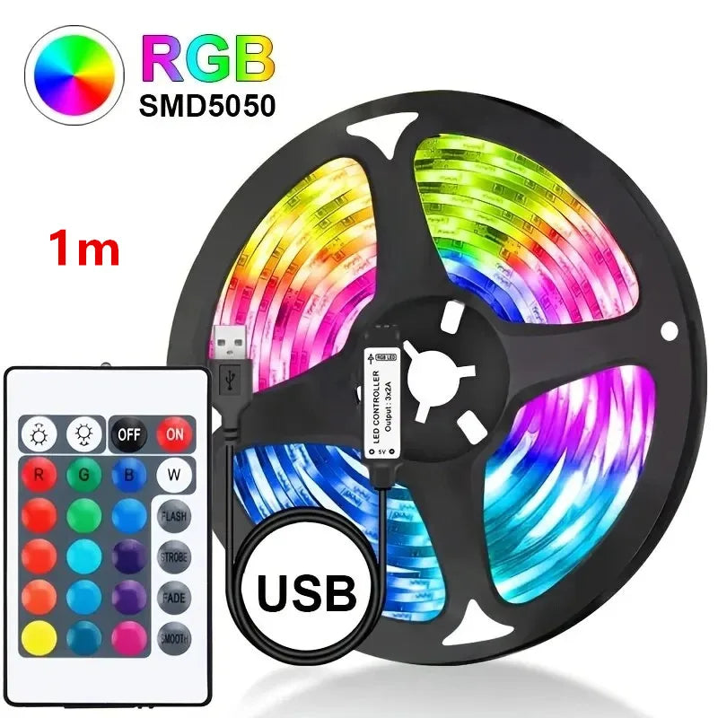 Smart RGB LED Strip Lights with Music Sync