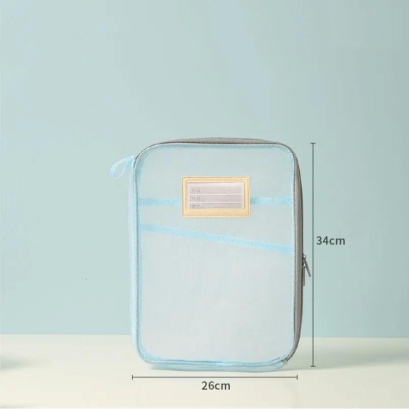 A4 Mesh Zipper Document Storage Folder