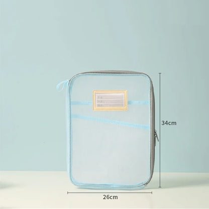 A4 Mesh Zipper Document Storage Folder