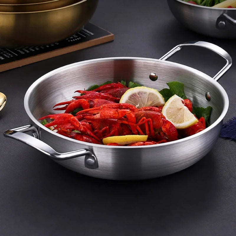 Stainless Steel Paella Pan with Handle