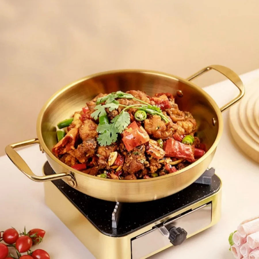 Stainless Steel Paella Pan with Handle