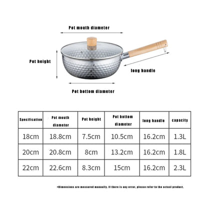 430 Stainless Steel Saucepan with Wooden Handle