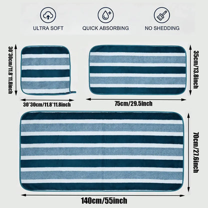 18-Piece Quick-Dry Bath Towel Set
