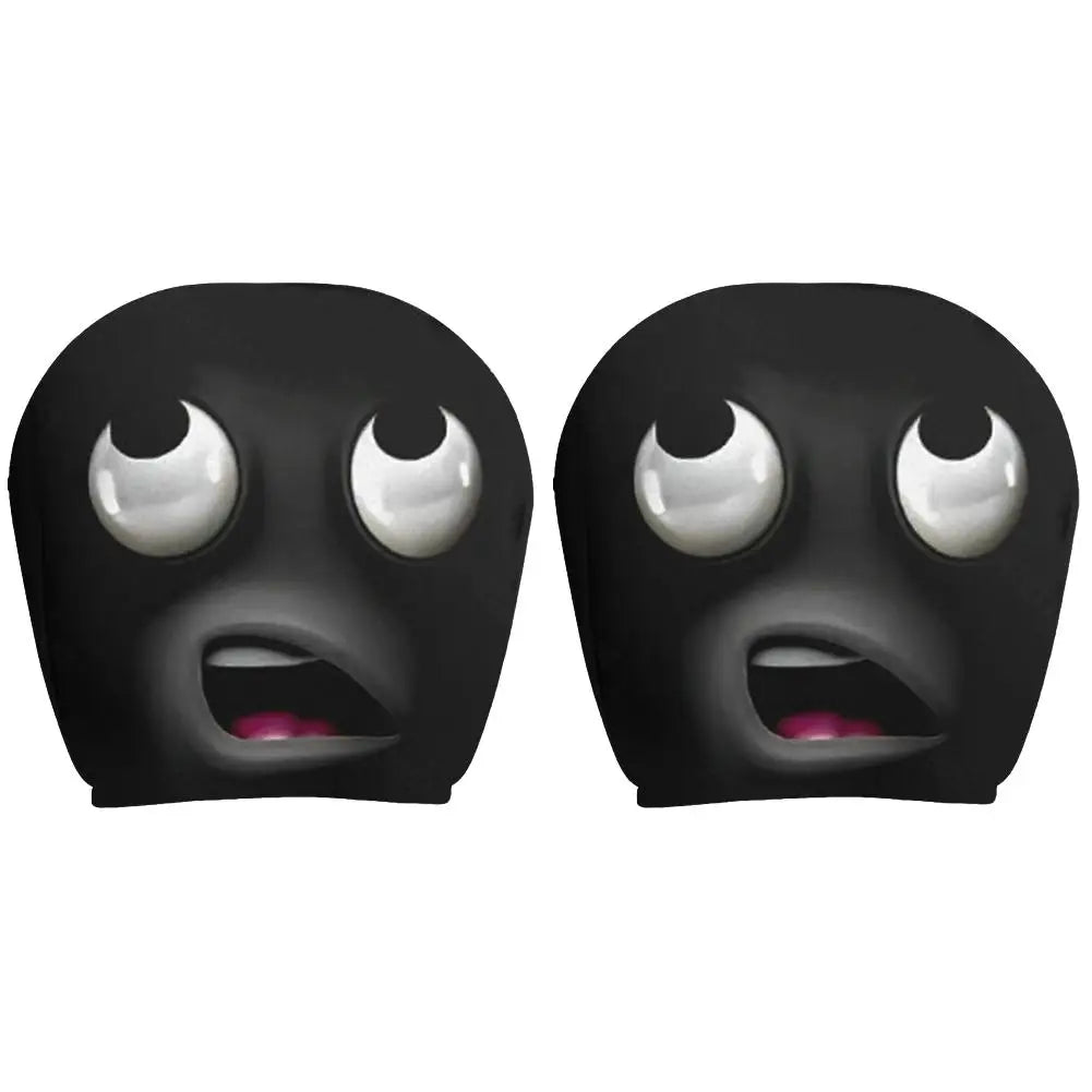 2Pcs Grim Reaper Skull Headrest Covers—Halloween Auto Decor