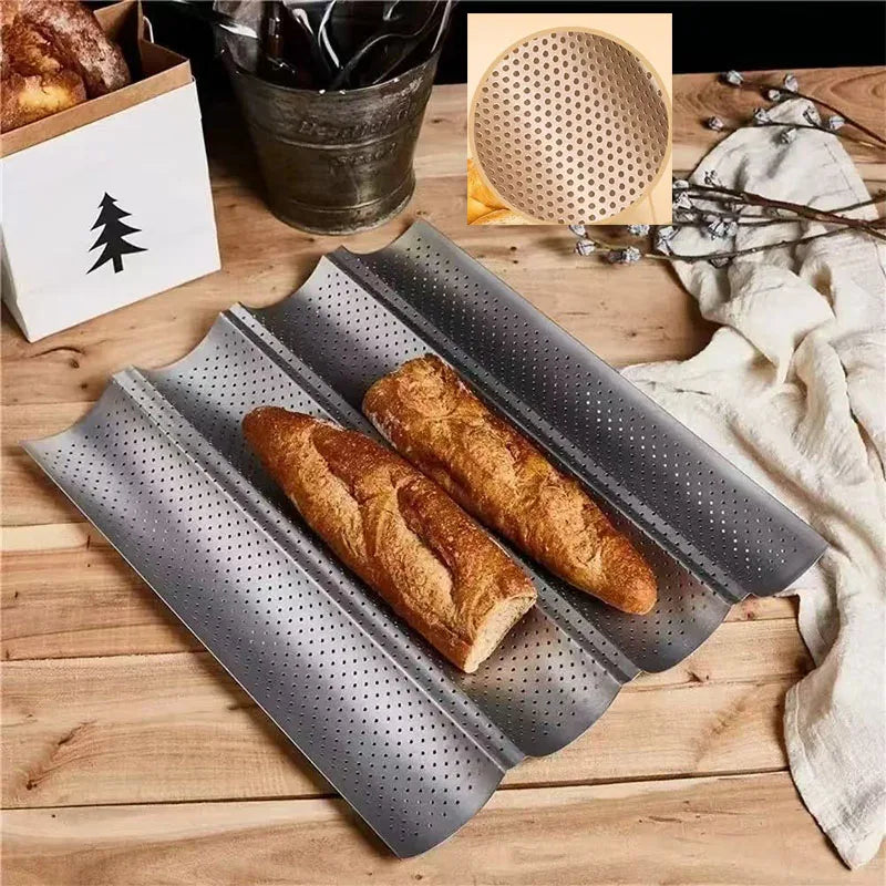 Nonstick Perforated Baguette Baking Pan
