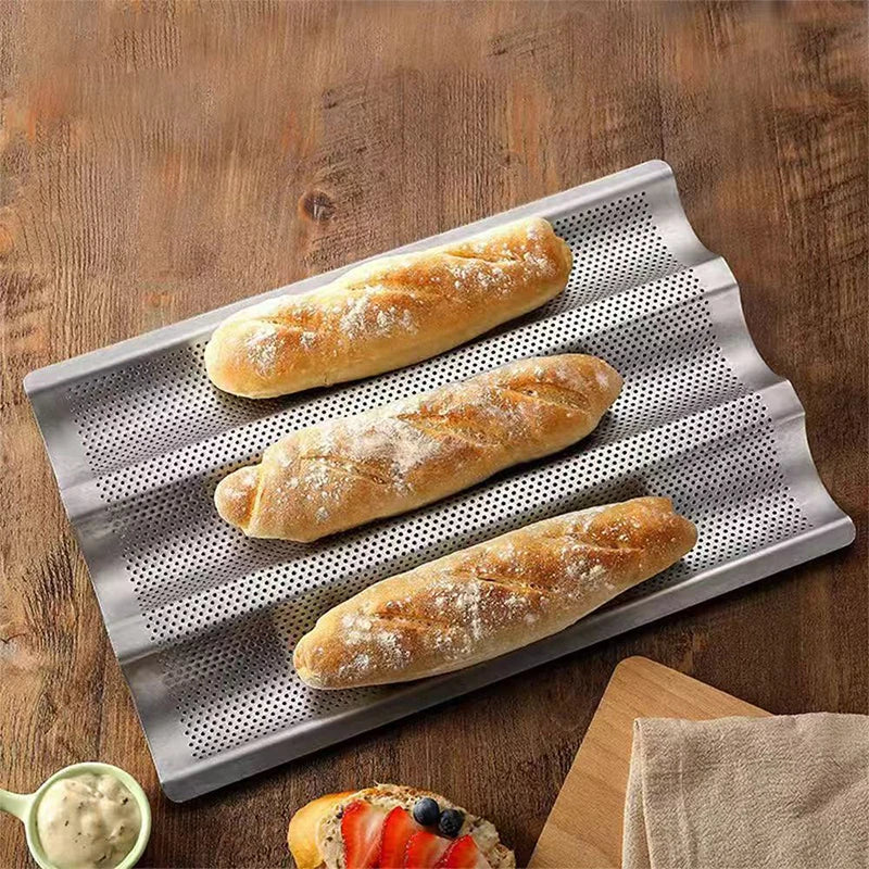 Nonstick Perforated Baguette Baking Pan