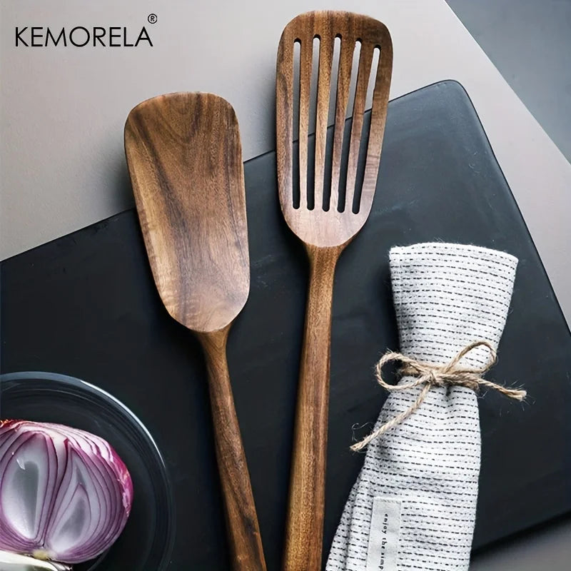 2-Piece Wooden Japanese Spatula Set