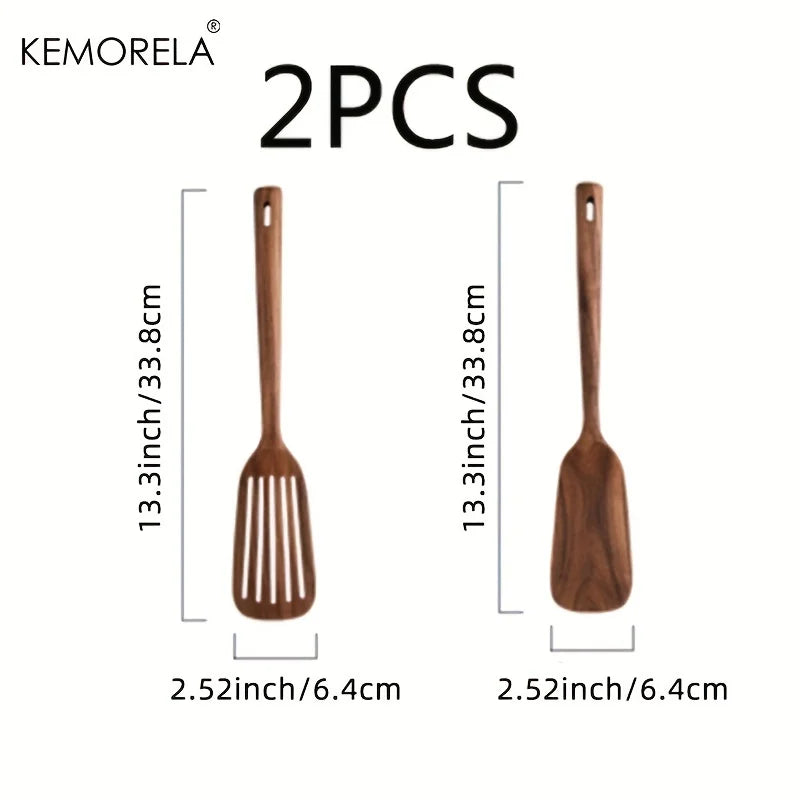 2-Piece Wooden Japanese Spatula Set
