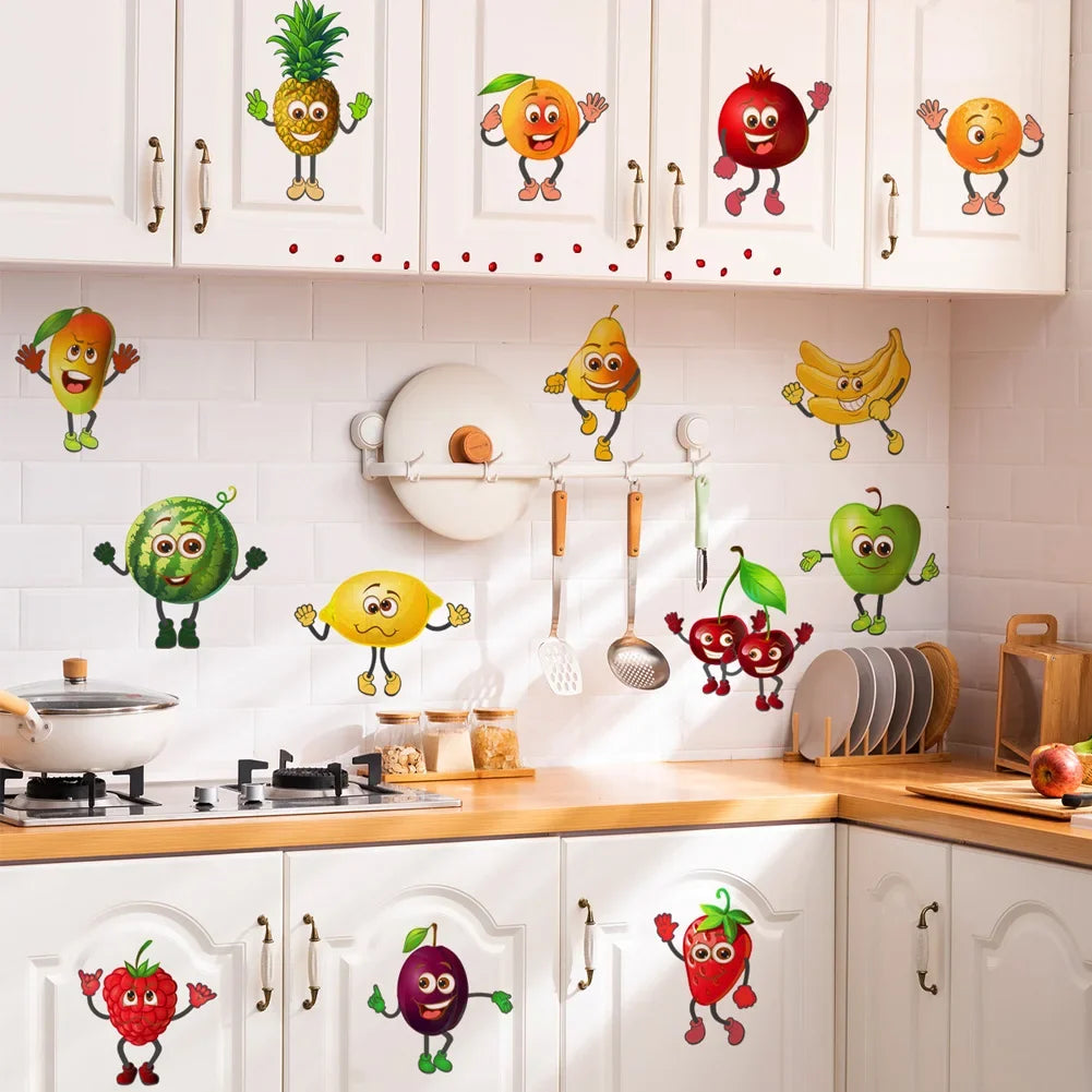 Cartoon Fruit Wall & Refrigerator Stickers