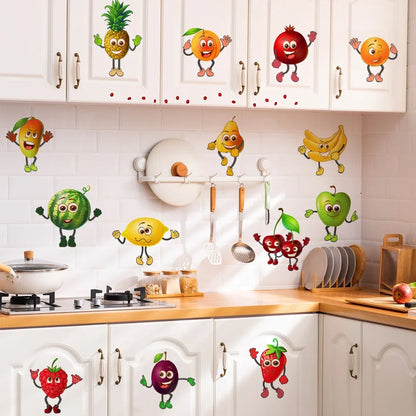 Cartoon Fruit Wall & Refrigerator Stickers