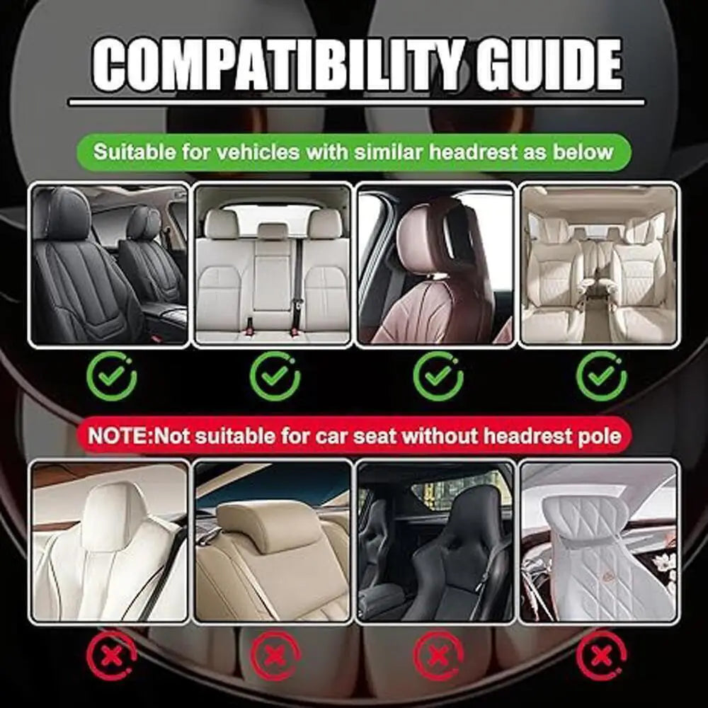 2Pcs Grim Reaper Skull Headrest Covers—Halloween Auto Decor