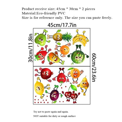 Cartoon Fruit Wall & Refrigerator Stickers