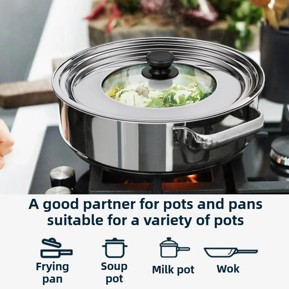 Universal Stainless Steel Pot & Pan Lid, 8.66–11 Inch