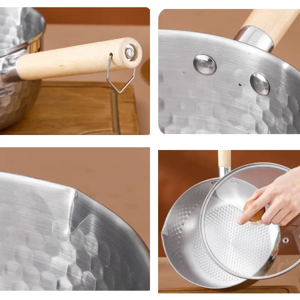 430 Stainless Steel Saucepan with Wooden Handle