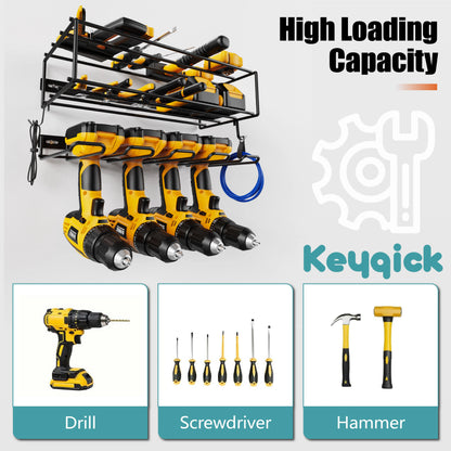 Heavy-Duty Wall-Mounted Power Tool Organizer