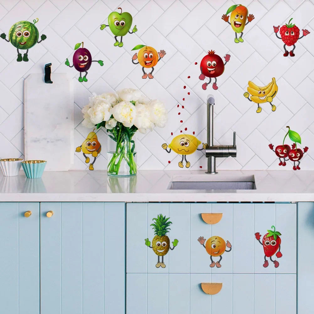 Cartoon Fruit Wall & Refrigerator Stickers