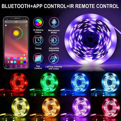 Smart RGB LED Strip Lights with Music Sync
