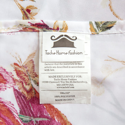 Tache Burgundy Hummingbird Rose Garden Sheet Set