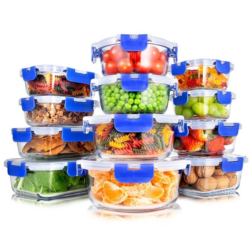24-Piece Glass Food Storage Container Bakeware Set