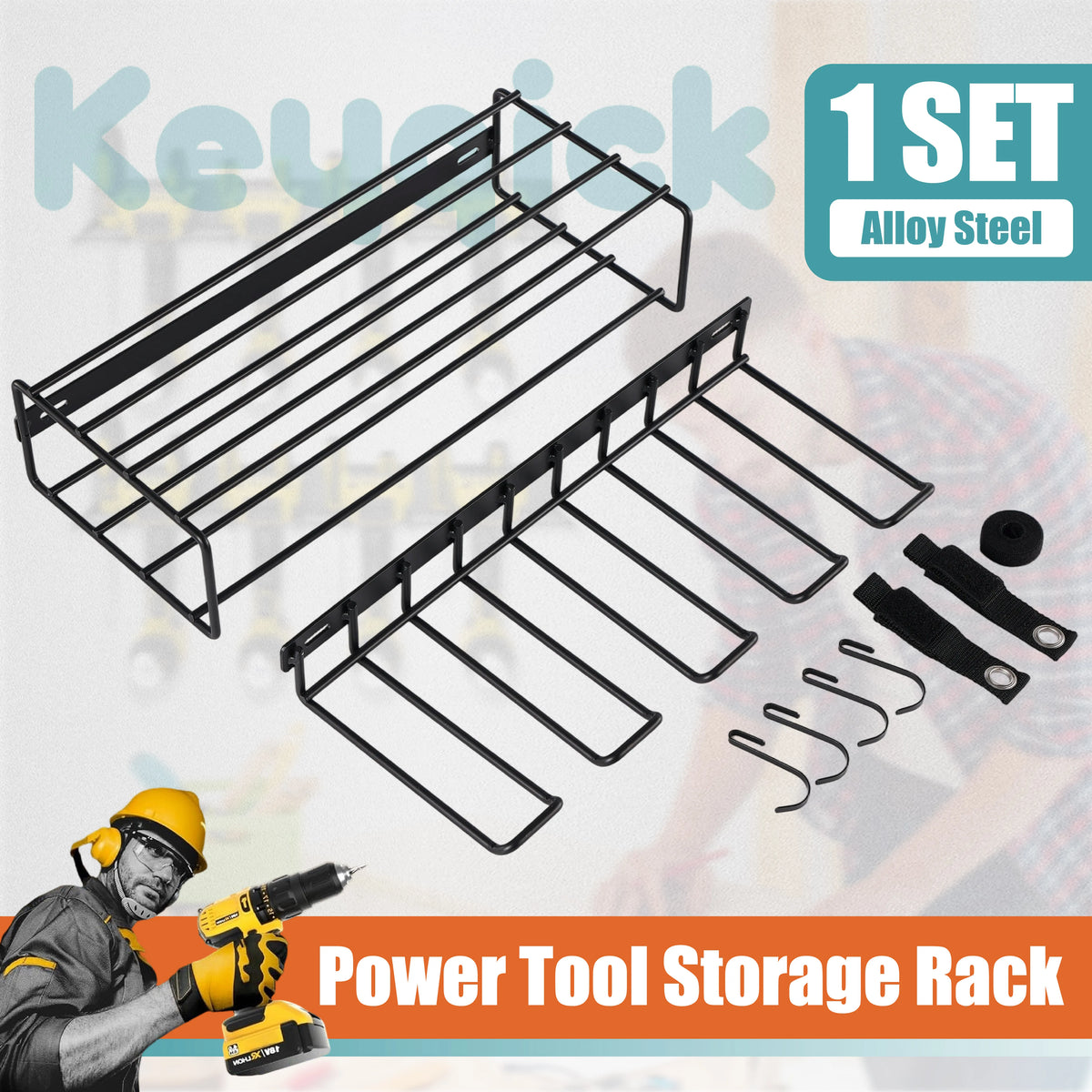 Heavy-Duty Wall-Mounted Power Tool Organizer