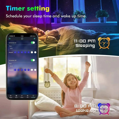 Smart RGB LED Strip Lights with Music Sync