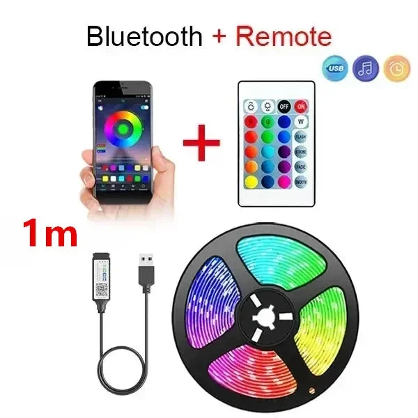 Smart RGB LED Strip Lights with Music Sync
