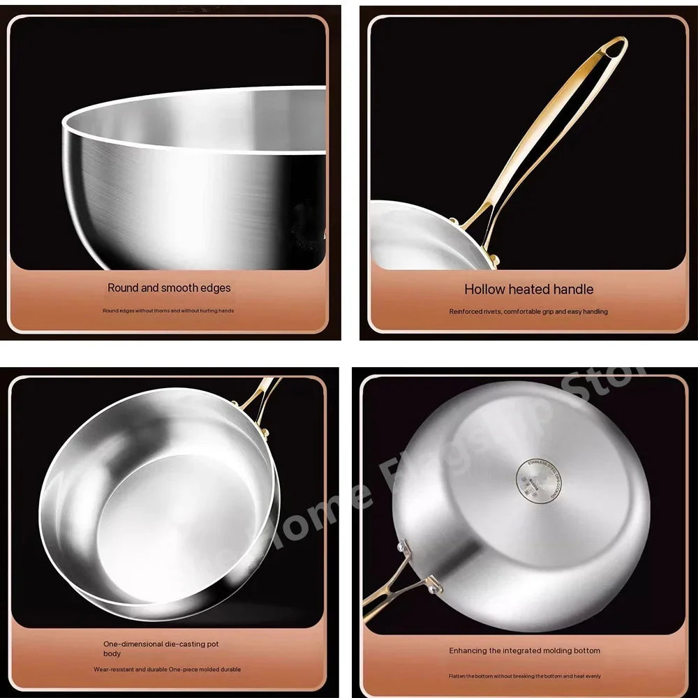 316 Stainless Steel Deep Wok