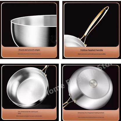 316 Stainless Steel Deep Wok