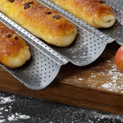 Nonstick Perforated Baguette Baking Pan