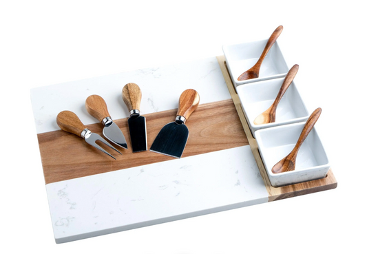 Marble Charcuterie Board Set