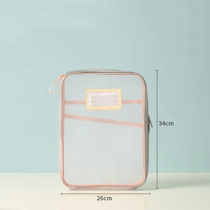 A4 Mesh Zipper Document Storage Folder