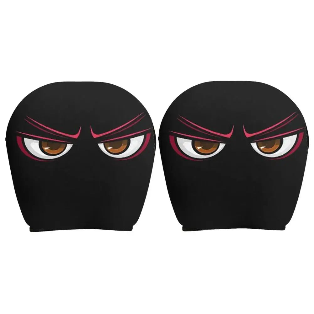 2Pcs Grim Reaper Skull Headrest Covers—Halloween Auto Decor