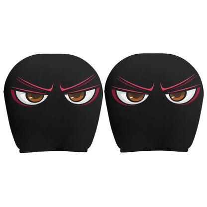 2Pcs Grim Reaper Skull Headrest Covers—Halloween Auto Decor