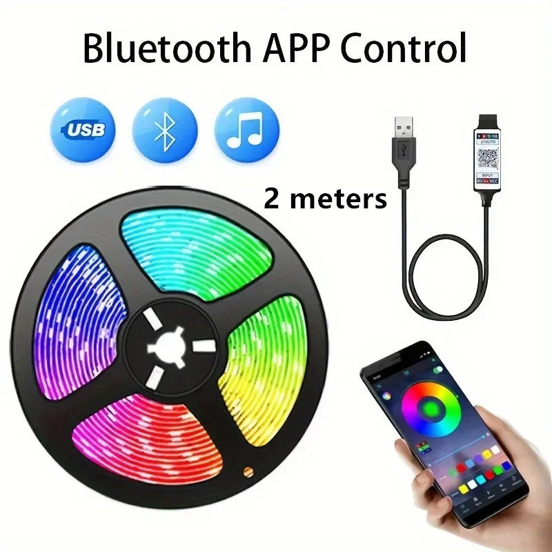 Smart RGB LED Strip Lights with Music Sync