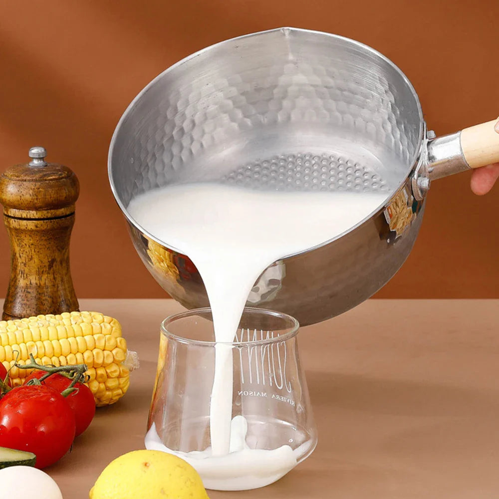 430 Stainless Steel Saucepan with Wooden Handle