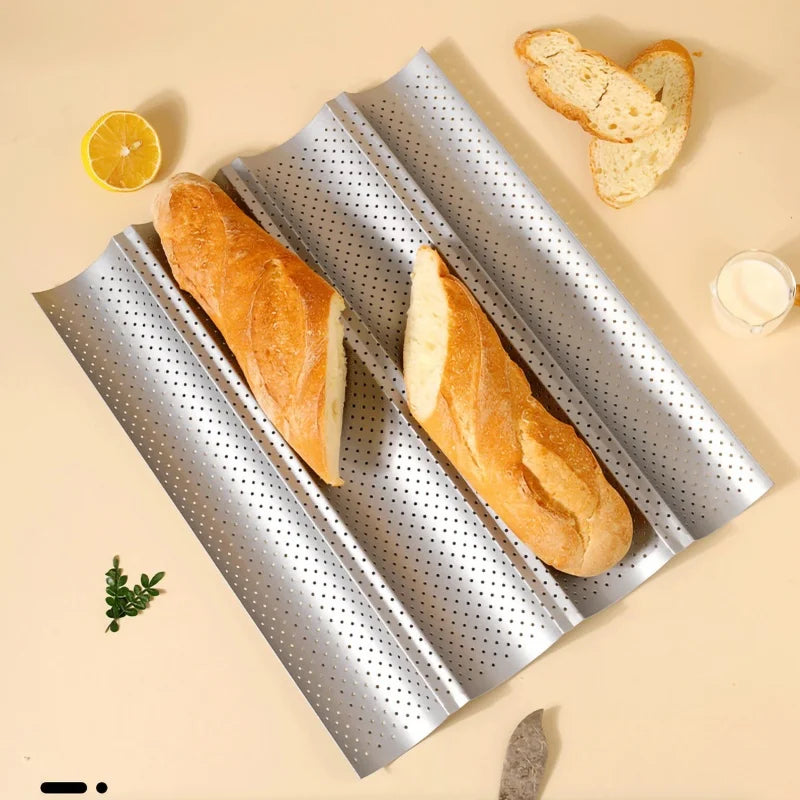 Nonstick Perforated Baguette Baking Pan