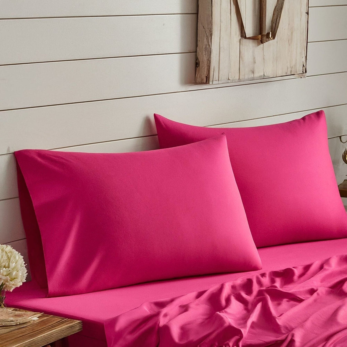 Tache Microfiber Rose Pink Bed Sheet Set
