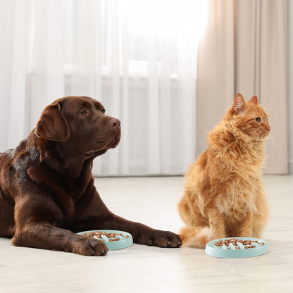 Fishbone Slow Feeder Bowl for Cats & Small Dogs