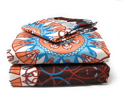 Tache Burgundy Palace Paisley Medallion Sheet Set