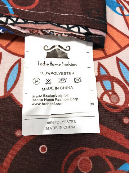 Tache Burgundy Palace Paisley Medallion Sheet Set