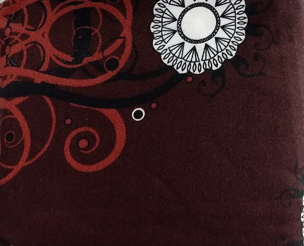 Tache Burgundy Palace Paisley Medallion Sheet Set
