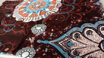 Tache Burgundy Palace Paisley Medallion Sheet Set