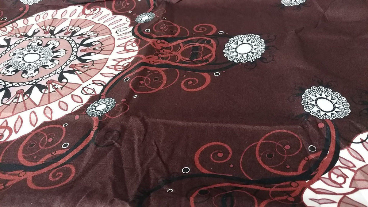 Tache Burgundy Palace Paisley Medallion Sheet Set