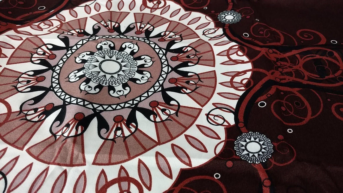 Tache Burgundy Palace Paisley Medallion Sheet Set