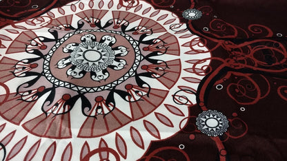 Tache Burgundy Palace Paisley Medallion Sheet Set