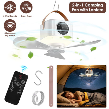 Rechargeable Tent Ceiling Fan