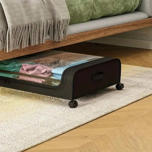 Under-Bed Storage Drawer with Wheels & Clear Window