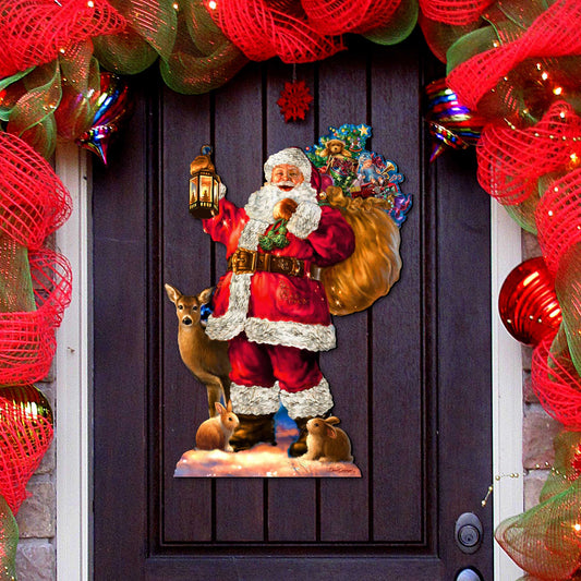 Woodland Santa Wall Door Hanger